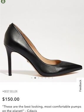 Sam Edelman Black Pointed-Toe Stiletto Pumps